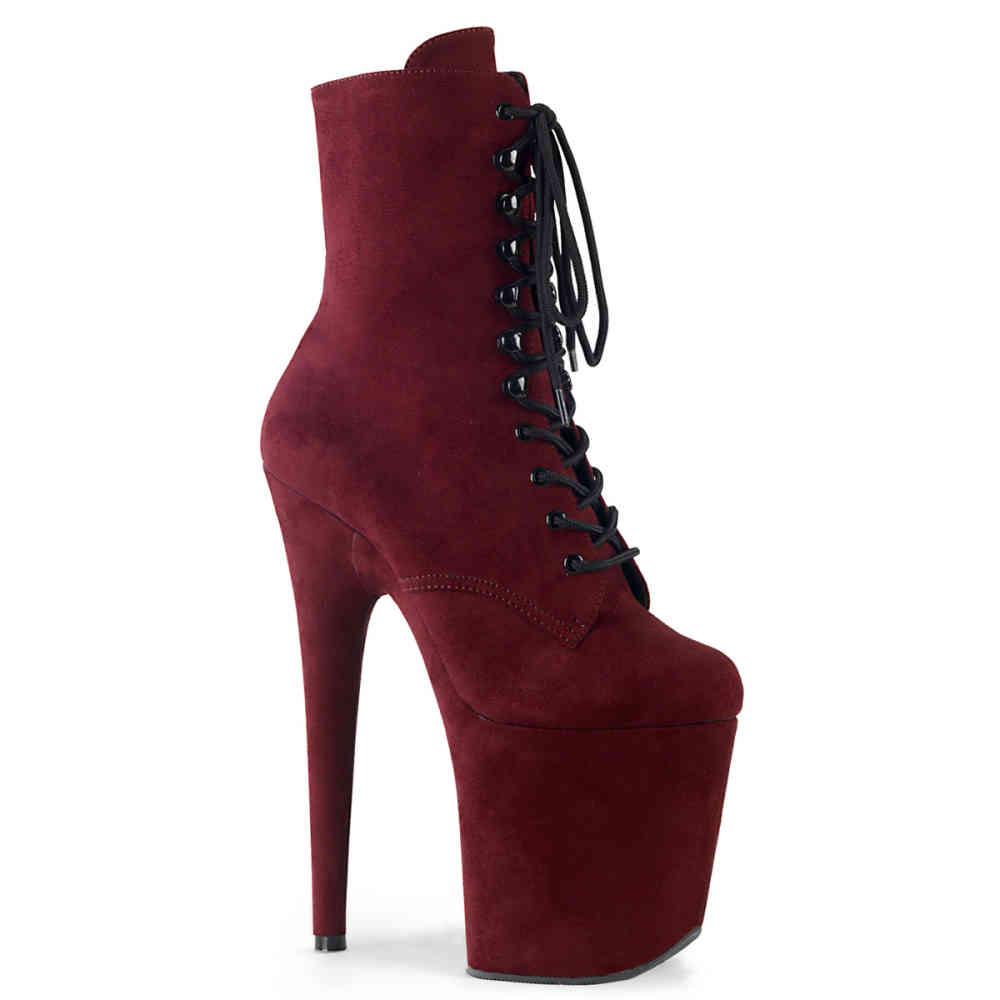 Pleaser - FLAMINGO1020FS Platform Boots, Pole dance shoes - Pole dance shoes - Burgundy